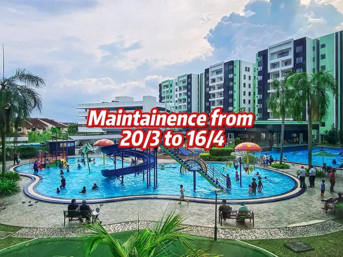 公寓 Poolview Waterpark 300Mbps Ipoh Homestay Manhattan Condo 4-7Pax 3Bedroom Station 18 Pengkalan